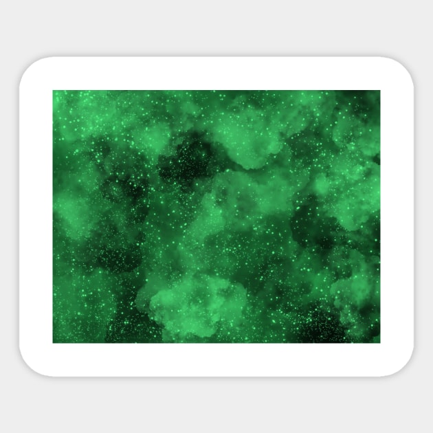 Green Galaxy Abstract Sticker by DesertCactusRose